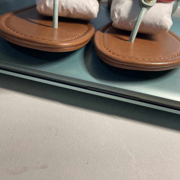 Tory Burch Red and Tan Sandals - Picture 3 of 5